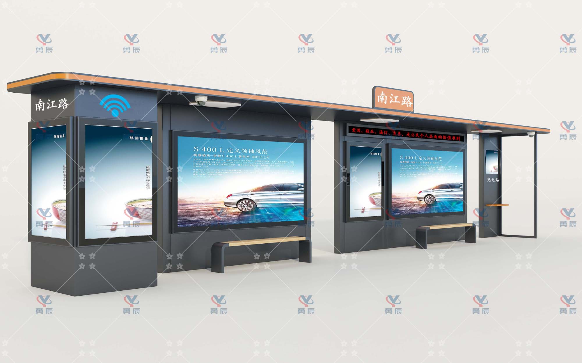 雅致候车亭YCHY-019